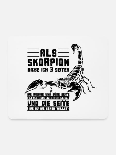 Stolz Illustration Sternzeichen Skorpion Spruch - Mousepad (Querformat) - Weiß
