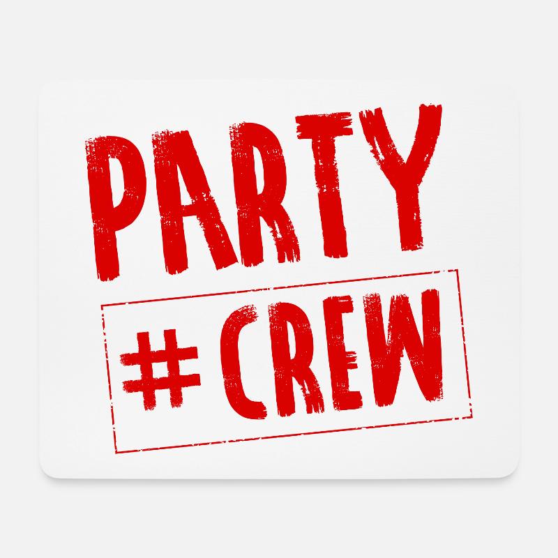 Party Crew Feiern - Mousepad (Querformat) - Weiß