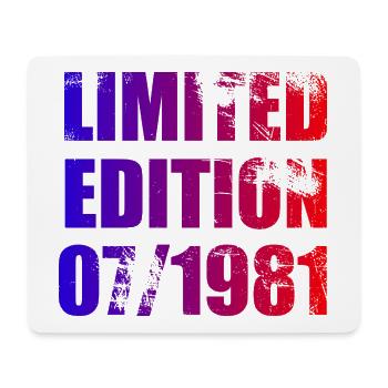 44e anniversaire Édition limitée 07/1981 - Tapis de souris (format paysage) - blanc - Devant