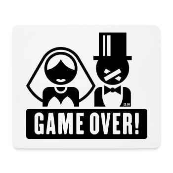 Game Over! (Fiancé / Marié / Mariage / Pansement) - Tapis de souris (format paysage) - blanc - Devant