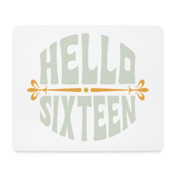 Bonjour Sixteen 16 Years Retro - Tapis de souris (format paysage) - blanc - Devant