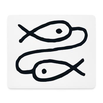 Sternzeichen No. 3 (Fische) - schwarz/black - Mousepad (Querformat) - Weiß - Vorne