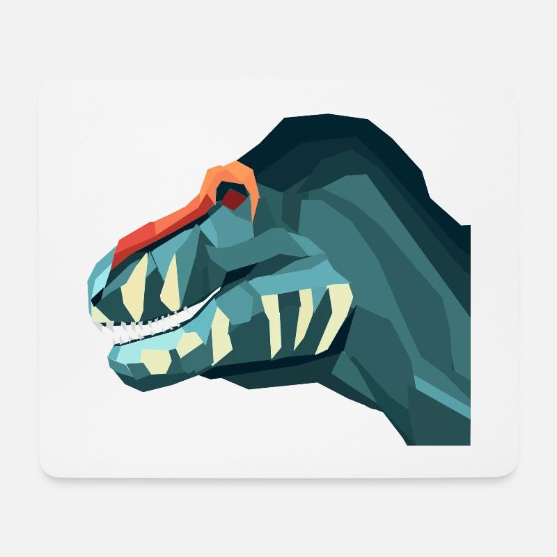 T. rex im geometrischen Stil - Mousepad (Querformat) - Weiß