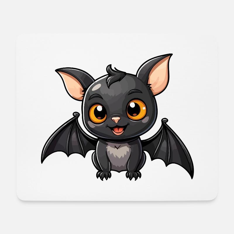 Fledermaus Niedlich Illustration - Mousepad (Querformat) - Weiß