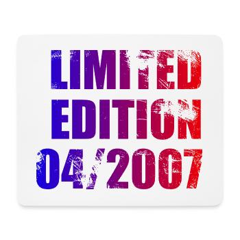 18. Geburtstag Limited Edition 04/2007 - Mousepad (Querformat) - Weiß - Vorne