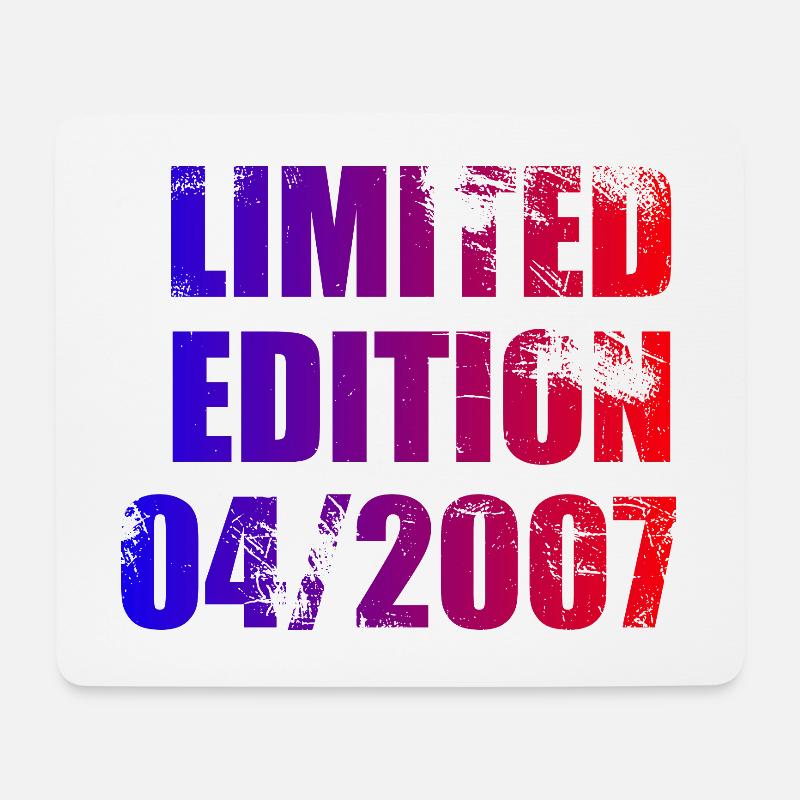 18. Geburtstag Limited Edition 04/2007 - Mousepad (Querformat) - Weiß