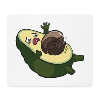 Avocado Alien Aliens Lustig Ufo Kino Film Geschenk - Mousepad (Querformat) - Weiß - Vorne