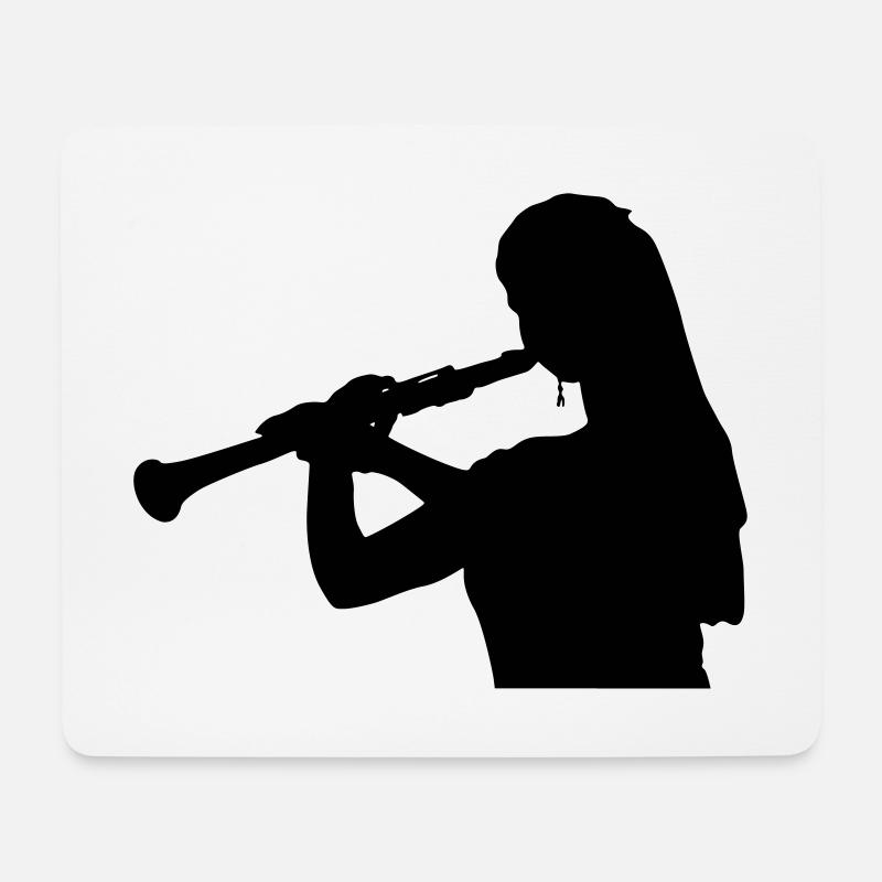 musik klarinette instrument - Mousepad (Querformat) - Weiß