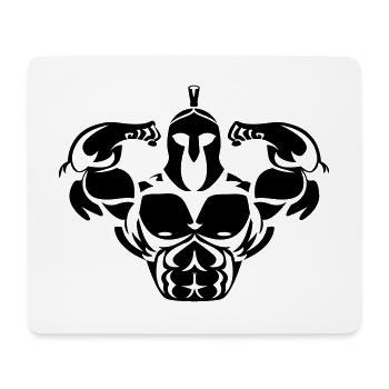 spartaner bodybuilder spartan sparta - Mousepad (Querformat) - Weiß - Vorne