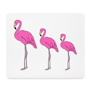 flamingo familie Mutter Kind Alleinerziehend - Mousepad (Querformat) - Weiß - Vorne