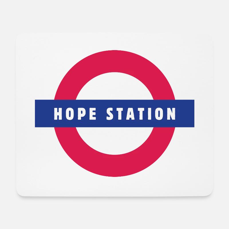 Bahnhof Hope - Mousepad (Querformat) - Weiß