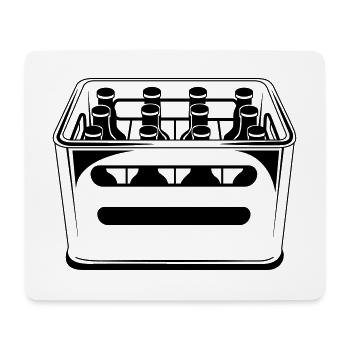 bierkiste bierflasche symbol kiste bier - Mousepad (Querformat) - Weiß - Vorne