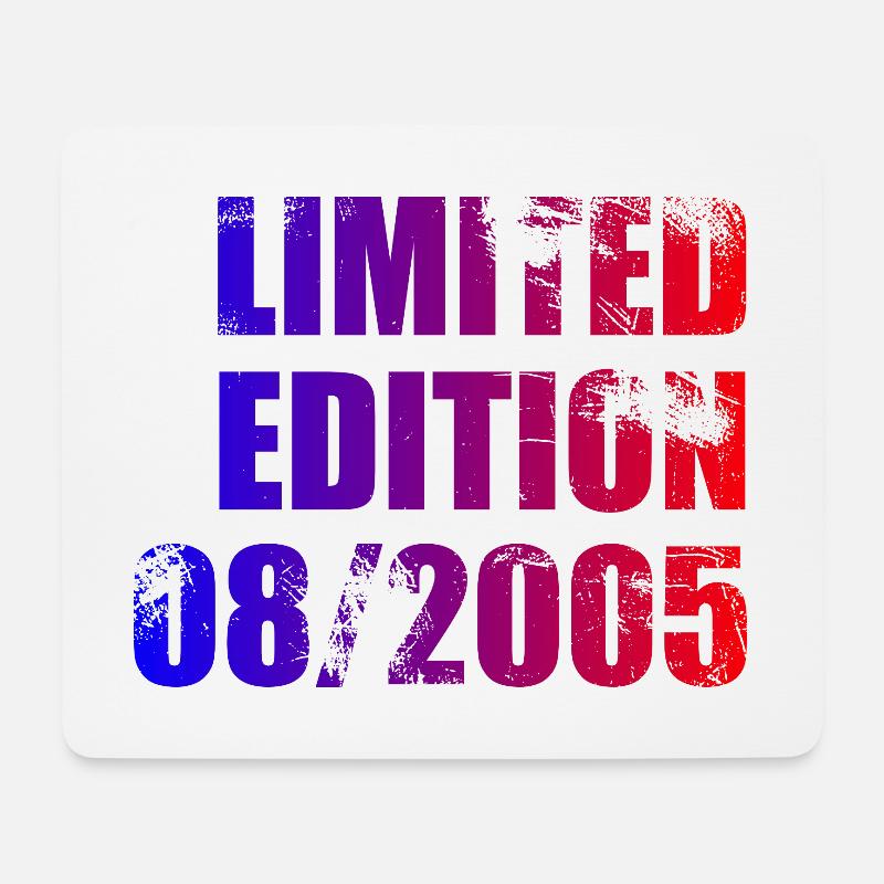 20. Geburtstag Limited Edition 08/2005 - Mousepad (Querformat) - Weiß