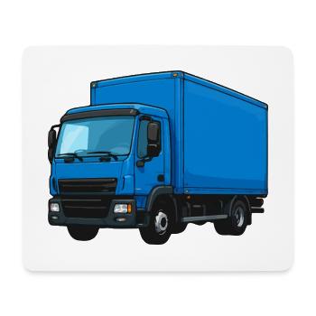 Blauer LKW Kraftvoller Transporter - Mousepad (Querformat) - Weiß - Vorne