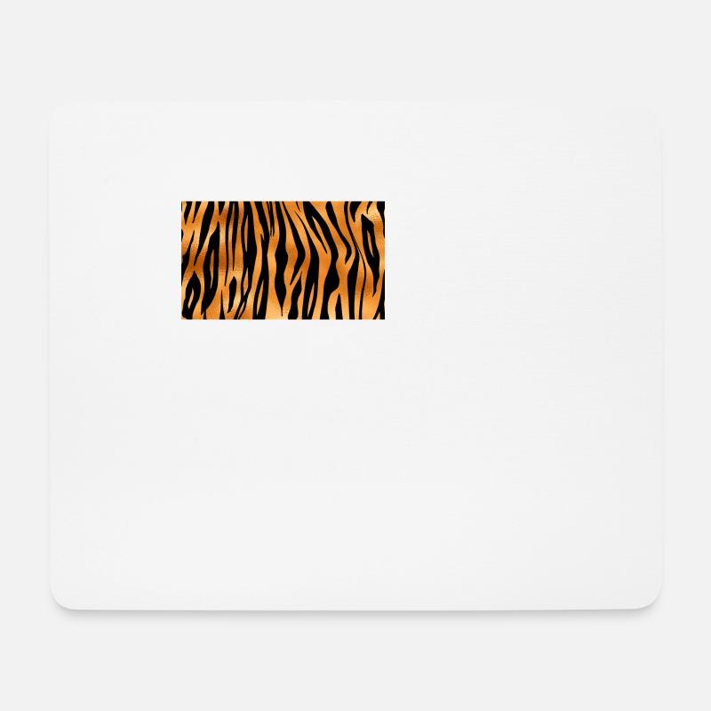 Tiger Muster Animal Print Tier gestreift Streifen - Mousepad (Querformat) - Weiß