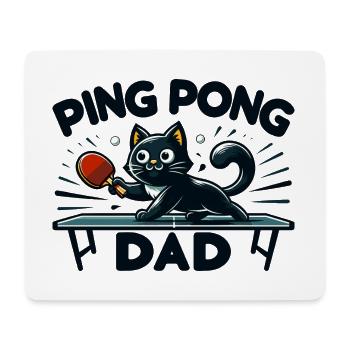 Table Tennis Katze Pingpong Black Cat Dad Outfit - Mouse Pad (horizontal) - white - Front