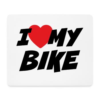 I Love my Bike - Mouse Pad (horizontal) - white - Front