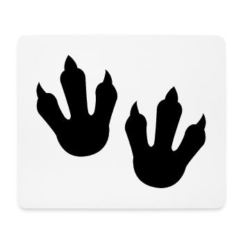 Dinosaurier-Fußspuren - Mousepad (Querformat) - Weiß - Vorne