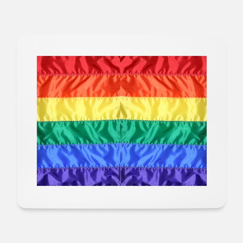 Regenbogenflagge Gay Pride LGBT LGBTQ Pride - Mousepad (Querformat) - Weiß