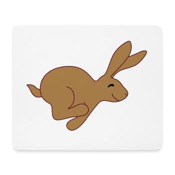 plus rapide lièvre - Tapis de souris (format paysage) - blanc - Devant