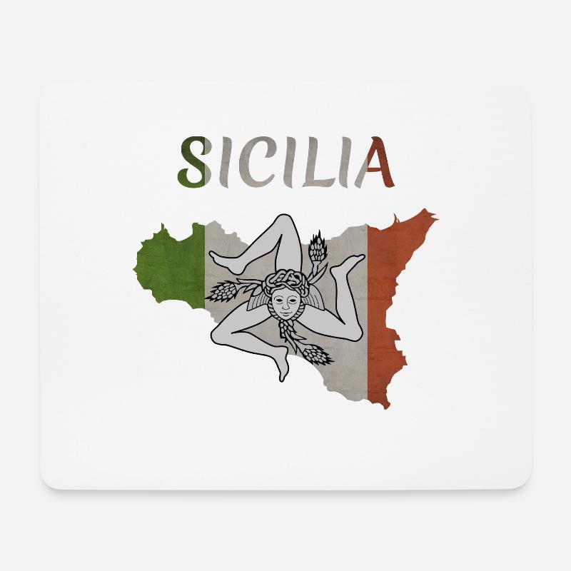 Sicilia - Italien Sizilien - Mousepad (Querformat) - Weiß