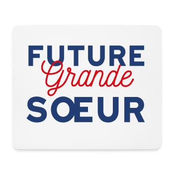 Future grande sœur - Tapis de souris (format paysage) - blanc - Devant