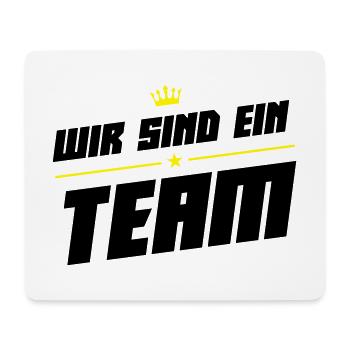 wir sind ein team krone - Mousepad (Querformat) - Weiß - Vorne