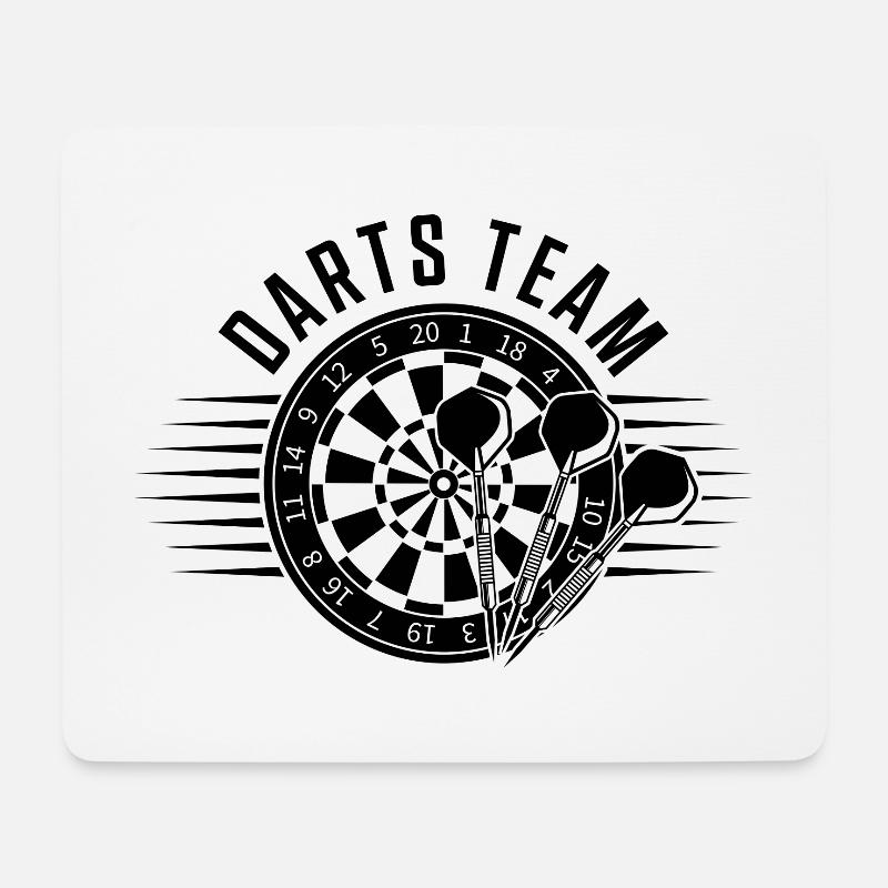 Darts Team - Mousepad (Querformat) - Weiß