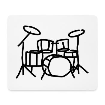 Drums Drummer Musical Instrument - Mouse Pad (horizontal) - white - Front