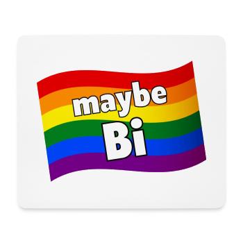 Maybe Bi Maybe Bisexual rainbow flag LGBTQ pride - Mouse Pad (horizontal) - white - Front