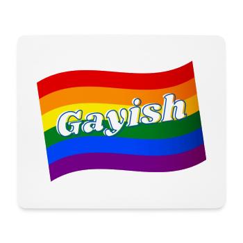 Gayish ein bisschen schwul etwas schwul Regenbogenflagge LGBTQ - Mousepad (Querformat) - Weiß - Vorne