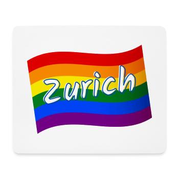 Gay Pride Zürich Schweiz Regenbogenflagge LGBTQ - Mousepad (Querformat) - Weiß - Vorne