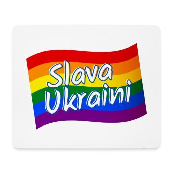 Slava Ukraini Slava Ukraine Rainbow Flag LGBTQ gay - Mouse Pad (horizontal) - white - Front