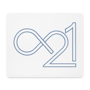 Bitcoin 21 Millionen Unendlich Minimalistisch - Mousepad (Querformat) - Weiß - Vorne