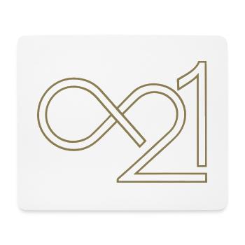Bitcoin 21 Millionen Unendlich Minimalistisch - Mousepad (Querformat) - Weiß - Vorne