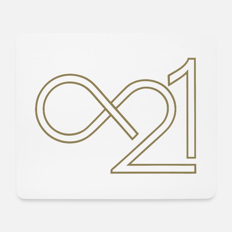 Bitcoin 21 Millionen Unendlich Minimalistisch - Mousepad (Querformat) - Weiß
