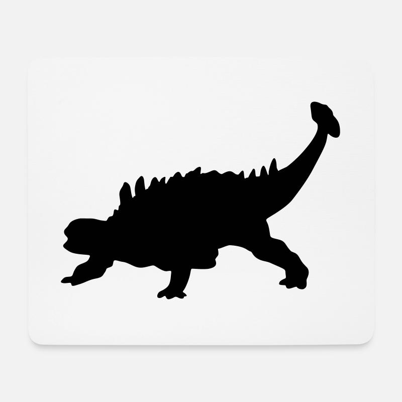 Ankylosaurus dinosaurier silhouette - Mousepad (Querformat) - Weiß