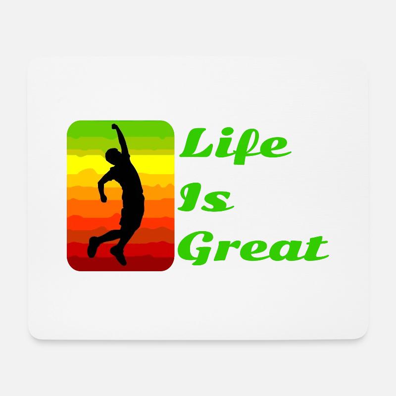 Life is great! - Mouse Pad (horizontal) - white