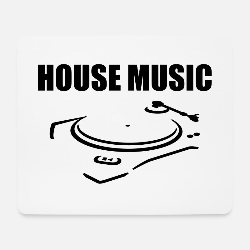 House Music - Mousepad (Querformat) - Weiß