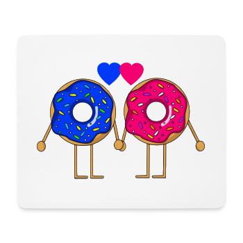 Donut Liebe Pärchen Ehefrau Beziehung Valentinstag - Mousepad (Querformat) - Weiß - Vorne