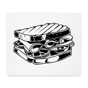 Sandwich Brot Symbol - Mousepad (Querformat) - Weiß - Vorne