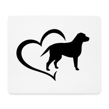 Labrador Hund Liebe Herz Hundebesitzer Geschenk - Mousepad (Querformat) - Weiß - Vorne