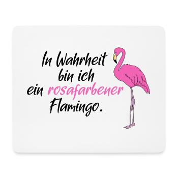 Flamingo Vogel Paradiesvogel Spruch Sprüche rosa - Mousepad (Querformat) - Weiß - Vorne