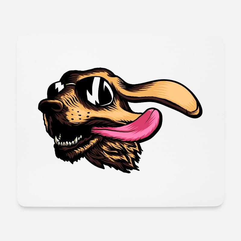 Hund Hunde - Mousepad (Querformat) - Weiß
