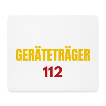 Atemschutzgeräteträger 112 Feuerwehr T‑Shirt - Mousepad (Querformat) - Weiß - Vorne