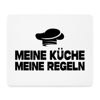 Meine Küche Meine Regeln - Koch Spruch - Mousepad (Querformat) - Weiß - Vorne