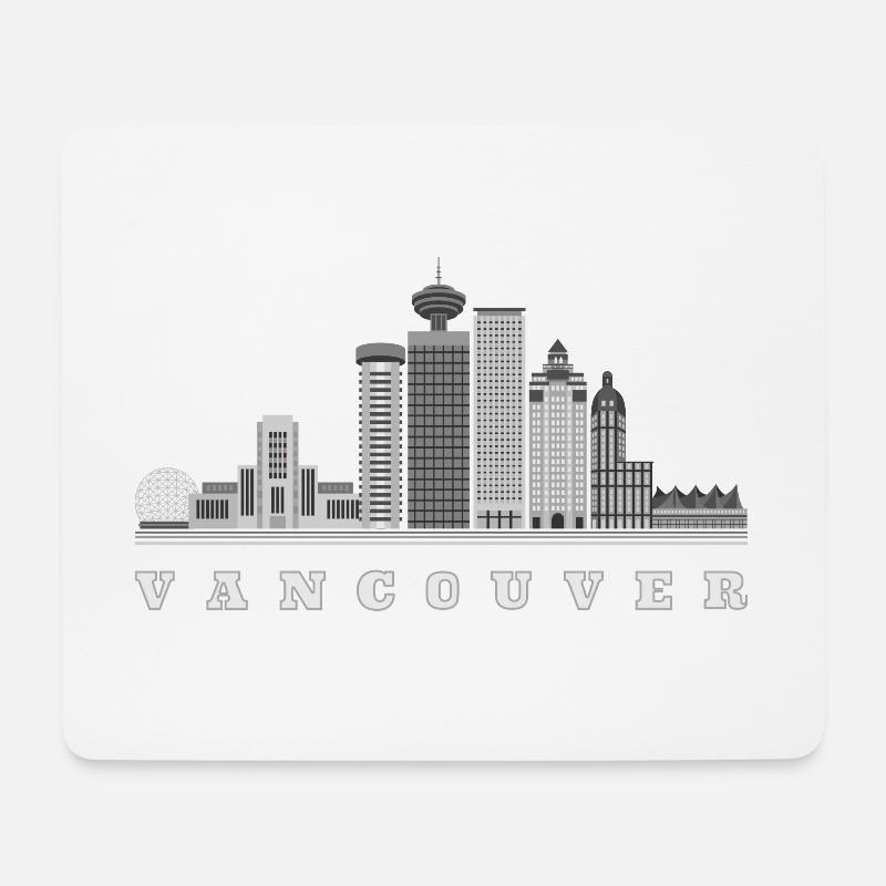 Vancouver Skyline Canada - Tapis de souris (format paysage) - blanc