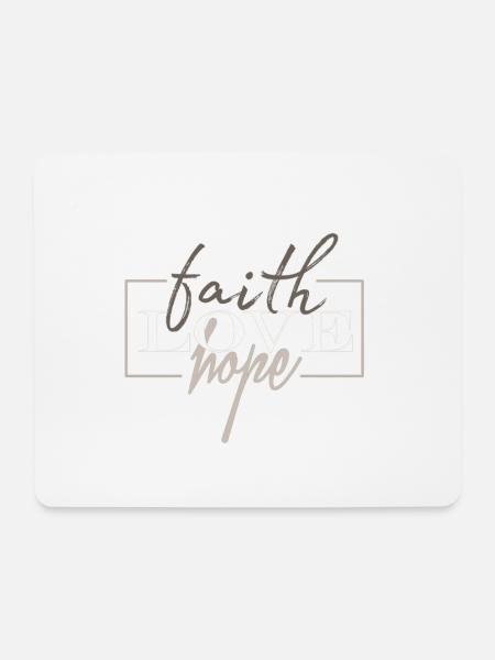 faith love hope - Mouse Pad (horizontal) - white