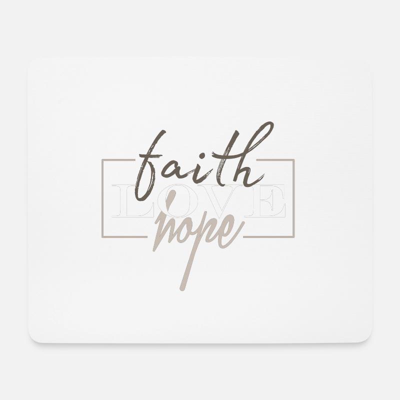 faith love hope - Mouse Pad (horizontal) - white