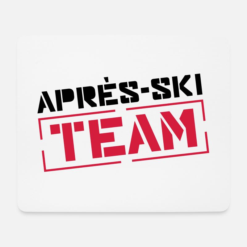 apres ski team - Mousepad (Querformat) - Weiß